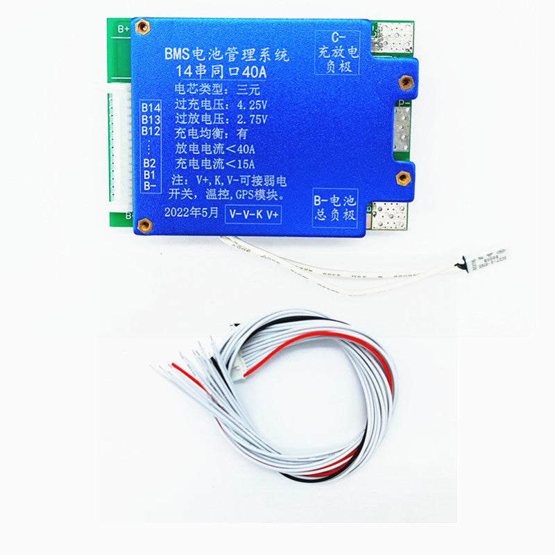 14S 45A 52V Li-ion 18650 Lithium Battery Protection Board Cell Balance Module